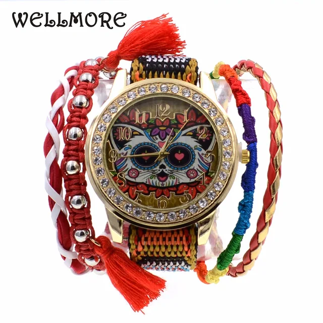 WELLMORE fashion&casual cat quartz Wristwatches Bohemia bracelet watch women WELLMORE fashion&casual cat quartz Wristwatches Bohemia bracelet watch women