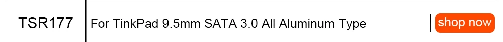 TISHRIC Алюминий 2nd HDD Caddy 9,5 мм SATA 3,0 2," SSD чехол Корпус для lenovo ThinkPad T420s T430s T500 W500 T400 T410 T410s