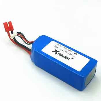 

Super Upgrade 11.1V 6000Mah 3S 15C Rechargeable Li-po Battery For Walkera QR X350 PRO RC Drone Quadcopter SPARE PARTS