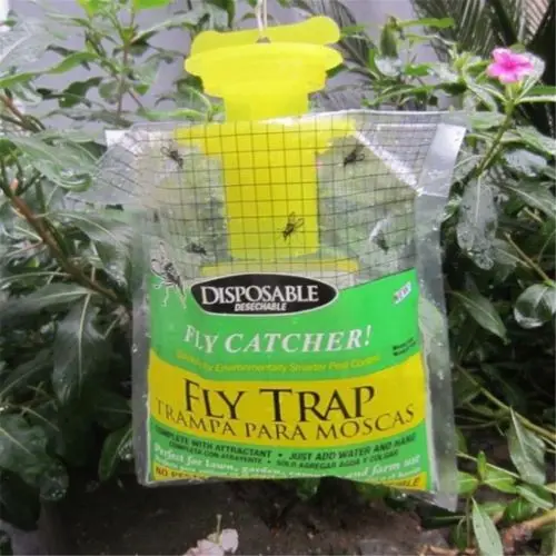 1 x Disposable Fly Trap Non Toxic Outdoor Insect Killer Catcher Bag