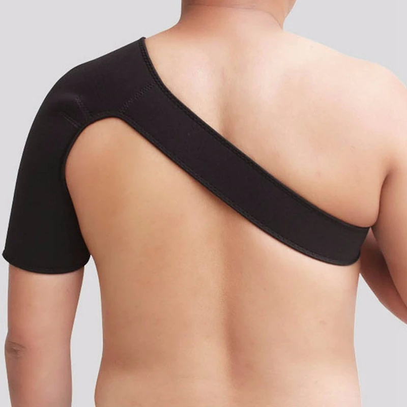Наплечная опора, ремешок для защиты спины, обертывание, пояс, накладки на одно плечо, дышащий, спортивный, защитный, черный