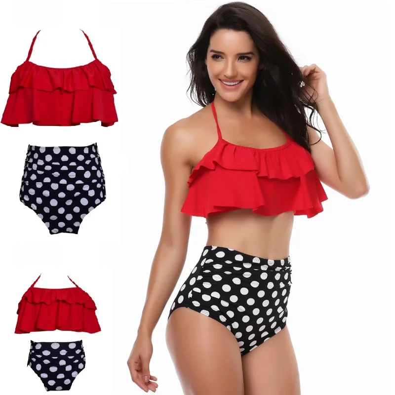 

New matching clothes outfits Mother and daughter swimsuit mommy and me swimwear bikini family look mom mum baby dresses clothing
