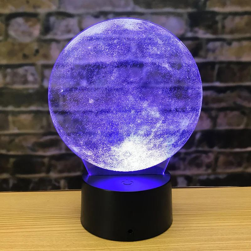 

Earth Moon Ornament Decoration 3d Nightlight Acrylic Creative Table 3d Light Fixture Bedside Lamp Creative Gift Led Night Light