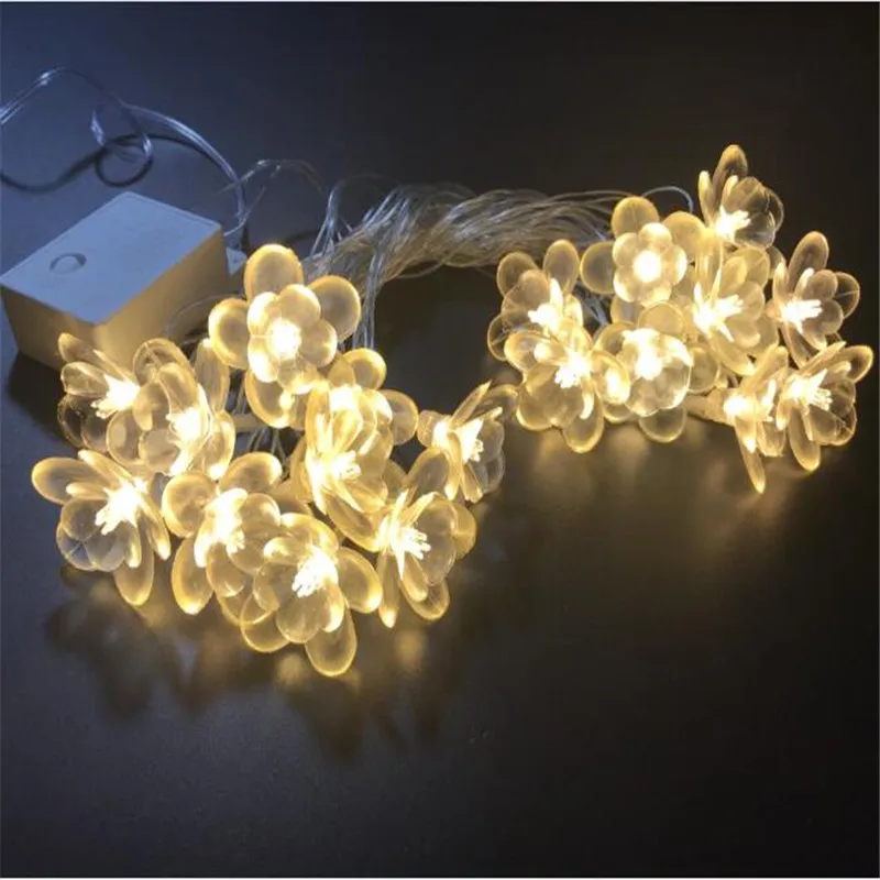 Белый лотос 4 м 20led гирлянда Праздничная лампа led ночник книжный шкаф
