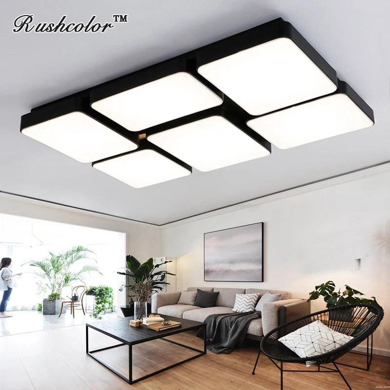 

Modern Simple Square LED Ceiling Lamp for bedroom/living room Remote control Dimming lights free shipping