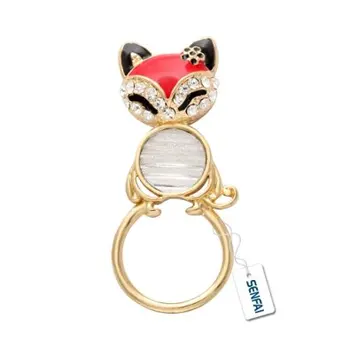 

Charm Fox with Color Rhinestone Magnet Eyeglass Holder Brooch in high quailty hot sales girls loves Brooch Jewelry