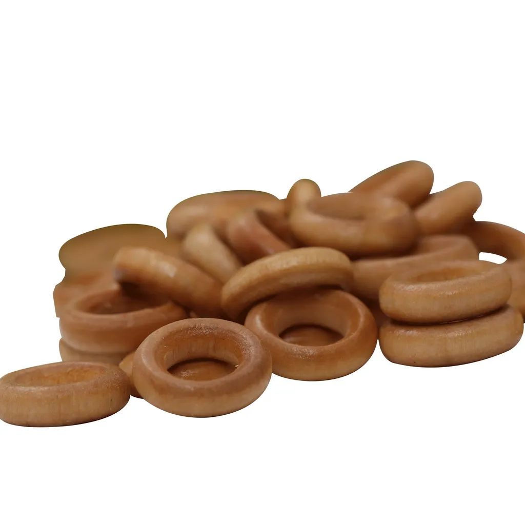 

100pcs 13mm Small Wooden Rings Unfinished Wood Toss Rings Hoops DIY Crafts