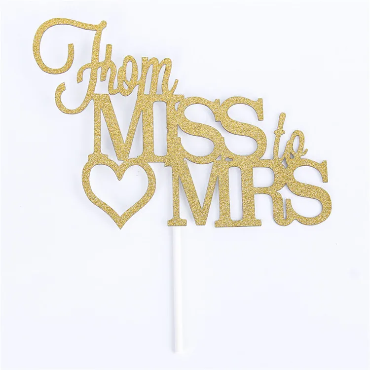 Chicinlife 1 шт блеск от Miss to Mrs торт кекс топперы свадебный душ свадьба девичник