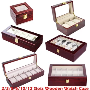 Wooden Watch Case Glass Top Wooden Watches Display Storage Collector 6/10/12 Slots Wrist Watch Holder Box Jewelry Organizer D40 Wooden Watch Case Glass Top Wooden Watches Display Storage Collector 6/10/12 Slots Wrist Watch Holder Box Jewelry Organizer D40