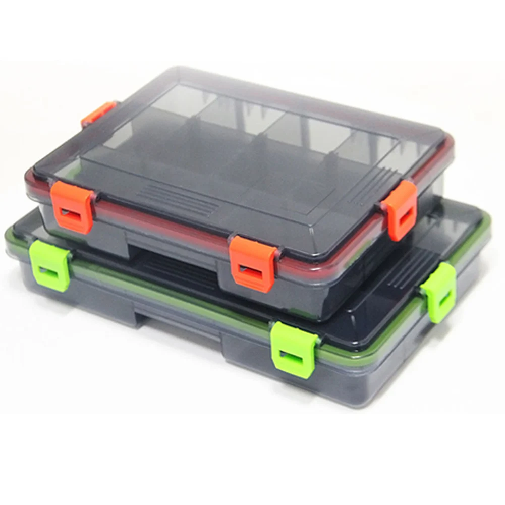 

1pc Waterproof Fishing Tackle Box Compartments Outdoor Storage Case Lure Bait Sorting Holder Hooks Adjustable Tool Accessories#2