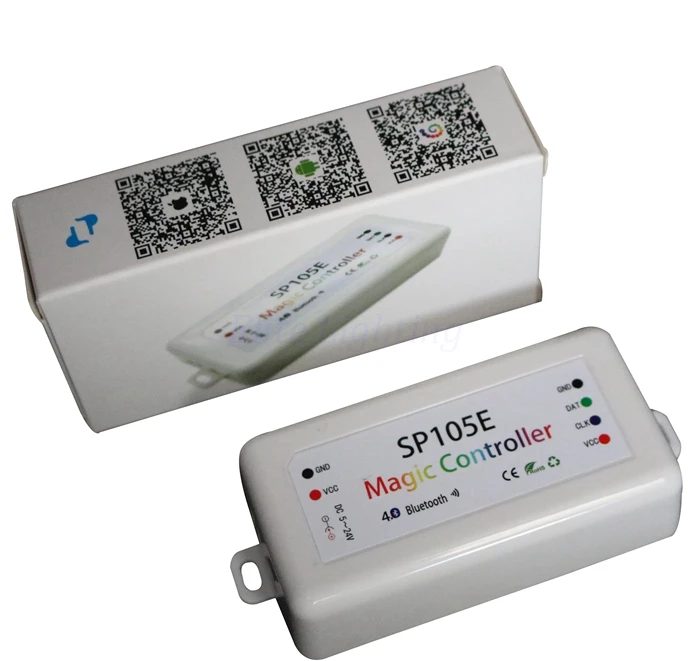 SP108E Wi-Fi WS2811 WS2812B светодиодный музыкальный контроллер SP107E SK6812 SP105E Bluetooth APA102 WS2801 IC пикселей Светодиодная лента DC5-24V
