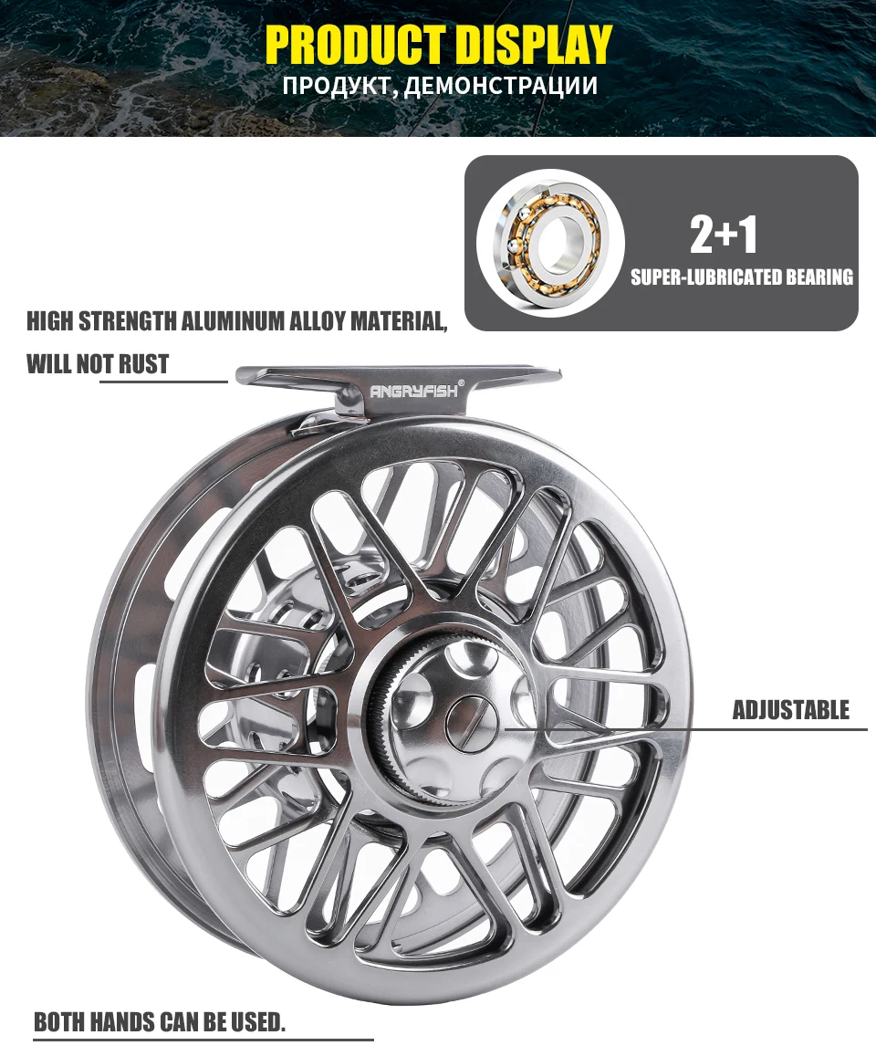 Roda de Pesca Lidar com Esquerda Carretel para Lago Angryfish 6 7 8 9 10 Voar Ultra-leve 3bb 1:1 Cnc Direita Rio Pesca 3 - 4 5 10 Angryfish 3 4, 5 6, 7 8,
