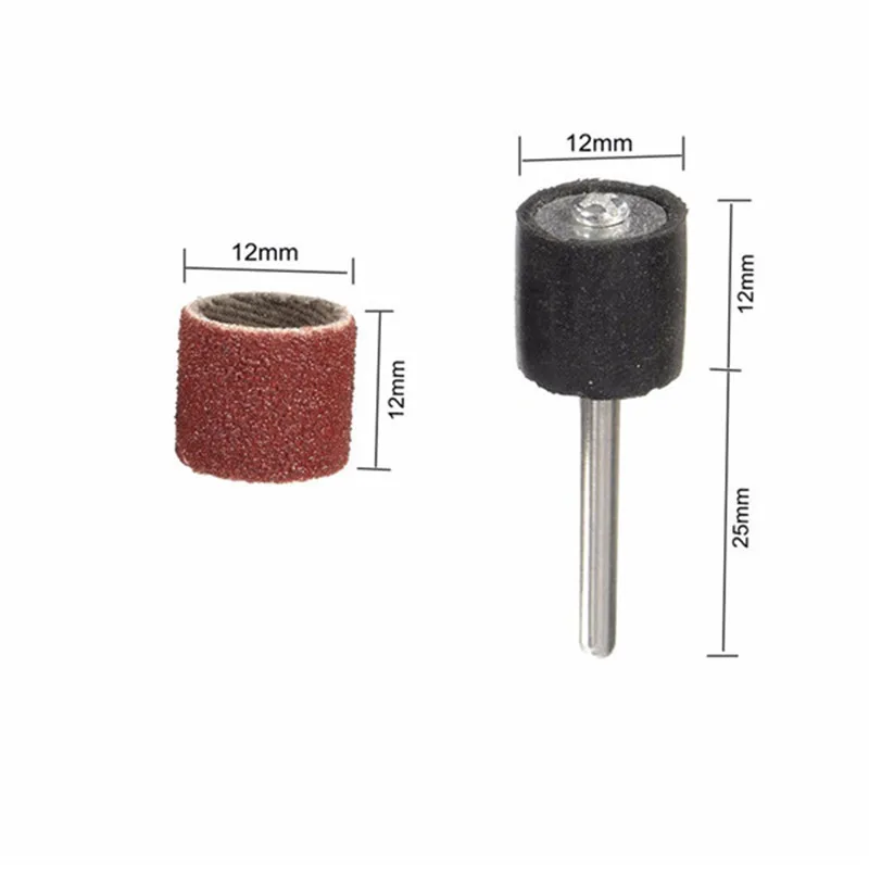 5 2 шт./набор шлифовальный барабан 50 шт. 1/2 дюймов шлифовальный станок для лент и 2 шт. резиновые оправы отлично подходят для гравировки резьбы