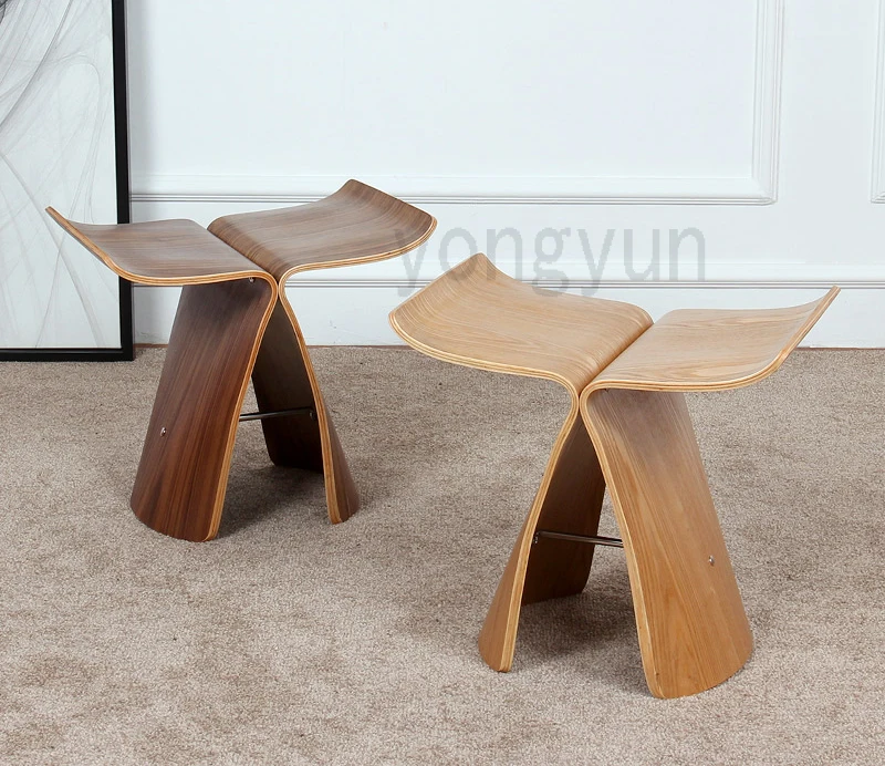 Современный дизайн деревянный стул для отдыха маленький Многофункциональный табурет для гостиной табурет для ног Лофт популярная обувь Замена маленьких табуретов
