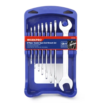 

WORKPRO 8PC CRV Metric Double End Wrench Set Steel Spanner Set