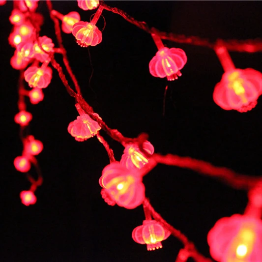 

LED Lantern String Light Wedding Bedroom Festive Flash Color Lights New Year Garden Decoration String Lights Holiday Decoration