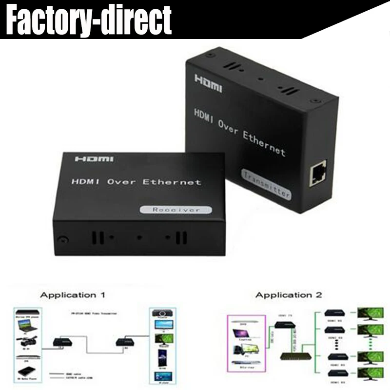 

TCP/IP HDMI extender to 100M by single cat5e/6 3D&full 1080P supported with dual power supply