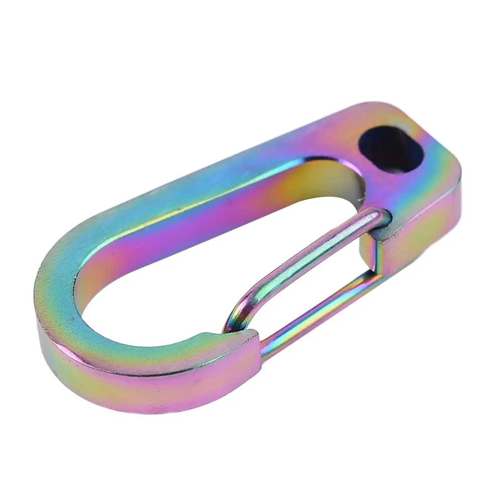 EDC سبائك التيتانيوم حلقة تسلق المفاتيح مشبك شماعات حلقة تسلق كيرينغ حامل تسلق الاكسسوارات تسلق الجبال هوك