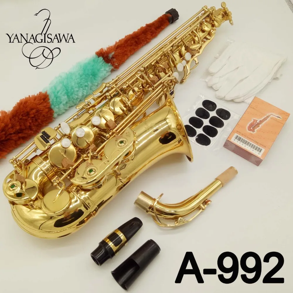 

Brand New YANAGISAWA Alto Saxophone A-992 Gold Lacquer Professional Alto Sax With Case Reeds Neck Mouthpiece