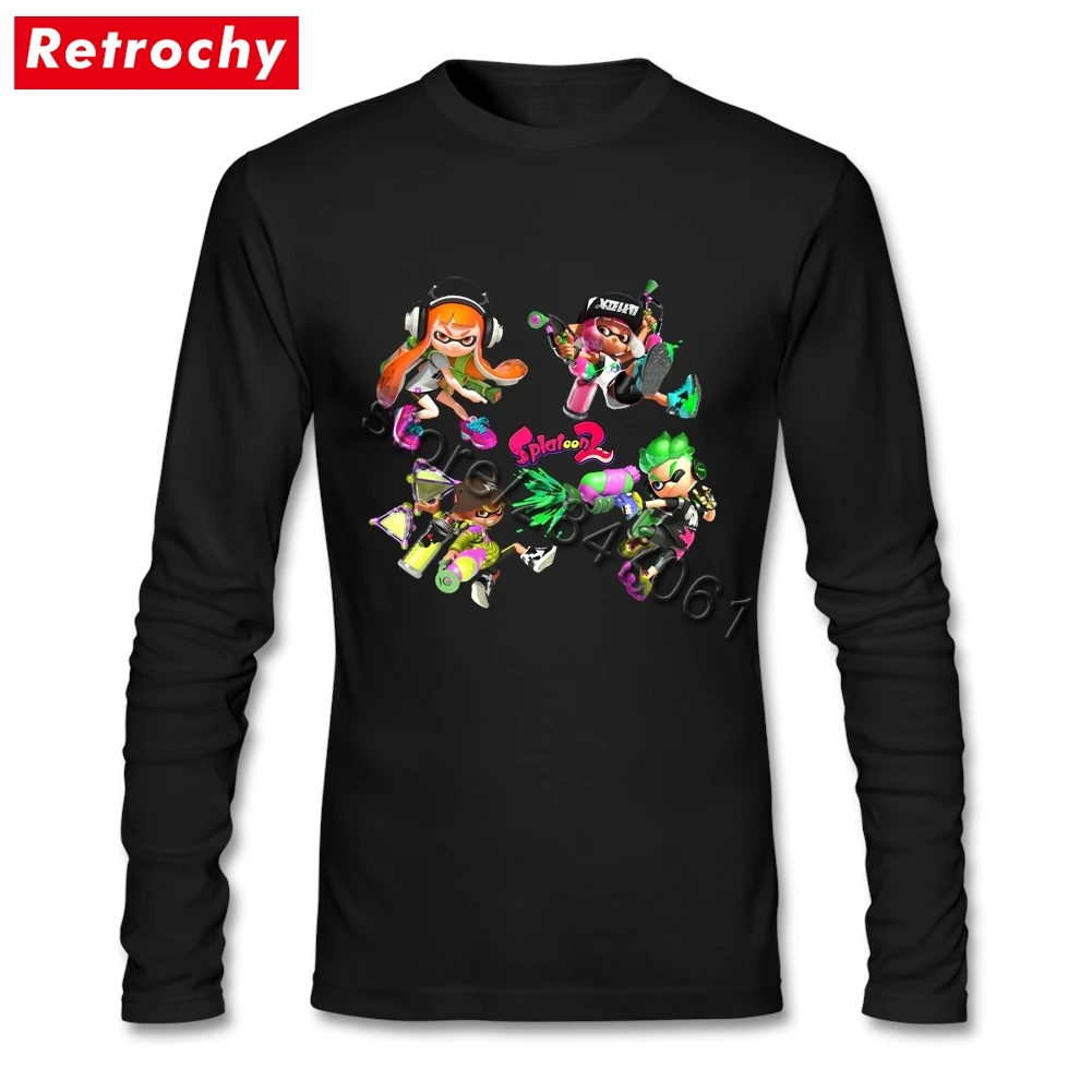 Большой высокий Splatoon 2 футболка Для мужчин героев мультфильмов крутая брендовая