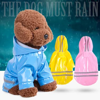 

1pcs Pet Dogs Raincoat Out Door Walking Waterproof Red/Blue/Yellow/Pink/Black Rain Cover Water Protection Clothes