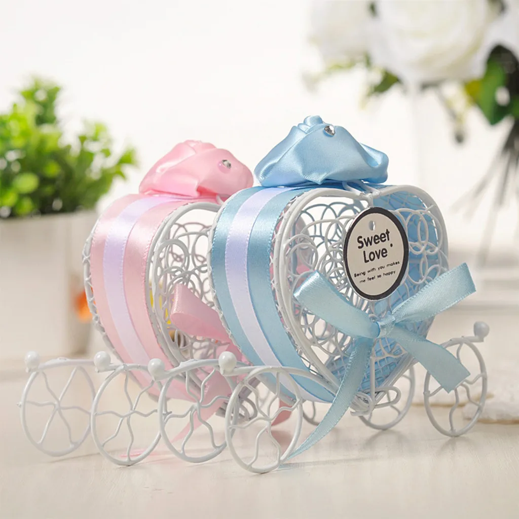 

2019 New 1pc Candy Boxes Romantic Carriage Sweets Chocolate Box Wedding Party Favors #NN0326