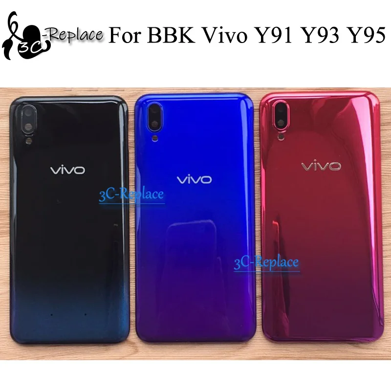 6,2 дюймов для BBK Vivo Y91 Y91i Y91c Y93 Y93s Y93st Y93 Lite Y95 U1 задняя крышка батарейного отсека, Крышка корпуса, чехол для задней стеклянной линзы