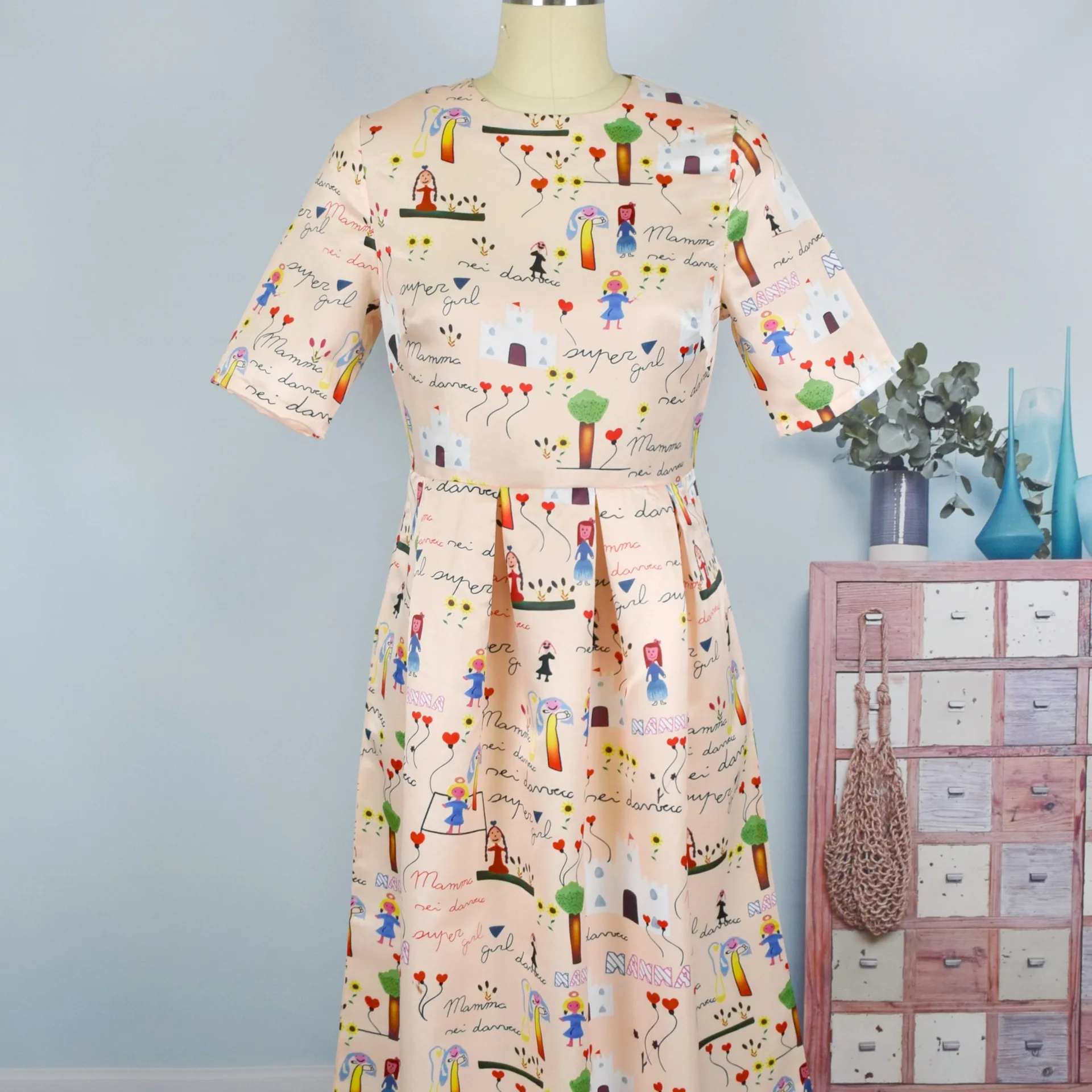 ZOGAA 2019 Printed round-Neck moeder dochter kleding Short Sleeve mother daughter dresse Parent-Child Dresses ZOGAA 2019 Printed round-Neck moeder dochter kleding Short Sleeve mother daughter dresse Parent-Child Dresses