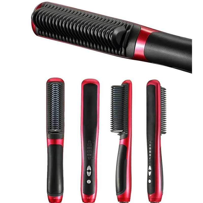 

Professional Ceramic Electric Hair Straightener Brush Detangling Hair Straightening Iron Comb Smooth Brush Styling Tools