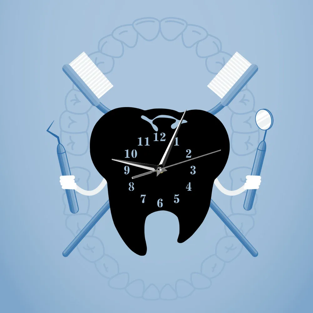 Настенные часы 3D креативные зубы акриловые зеркальные настенные часы украшение для дома 3d настенные часы современный дизайн большие настенные часы home19JUL23
