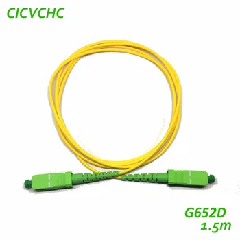 

10pcs SC/APC-SC/APC-2.0mm-PVC-G652D-Yellow-1.5m Optical Fiber Patchcord/Jumper