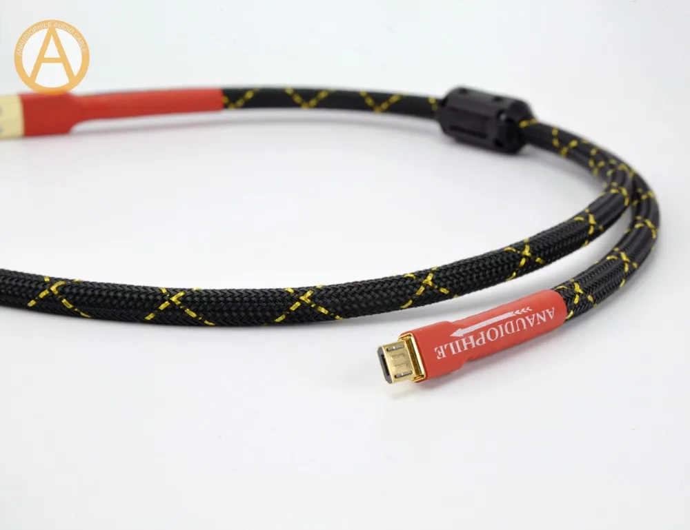 ANAUDIOPHILE Hifi USB To Micro USB For Computer DAC Mobile Cell Phone Tablet USB Type A To Micro USB,High Quality Handcrafted
