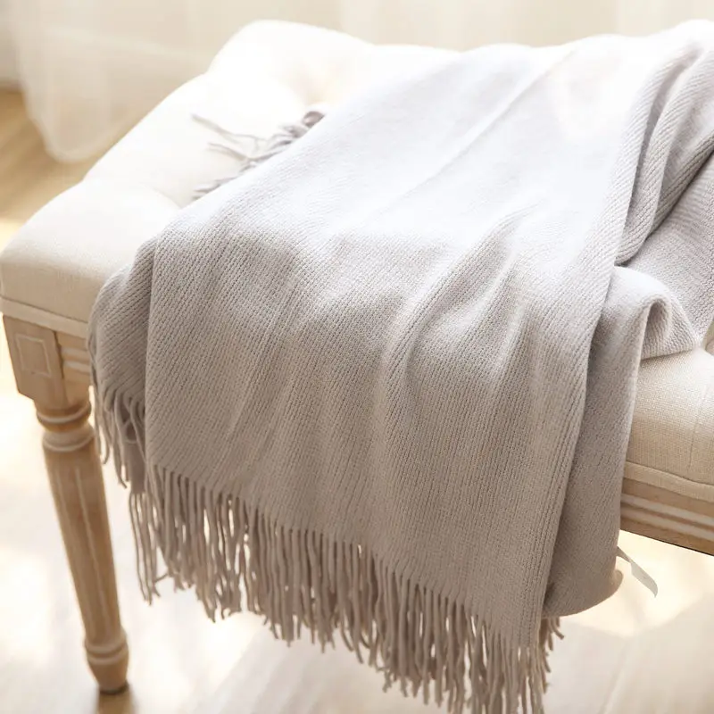 Прямая поставка, американский стиль, Кашемировое вязаное одеяло, повседневное, Скандинавское, покрывало для дивана, покрывало в клетку
