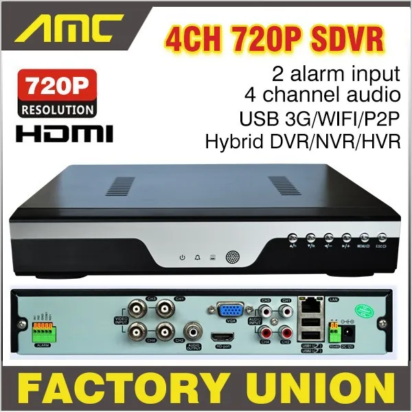 Обновление 720P Запись в реальном времени Запись CCTV 4CH AHD CCTV H.264 DVR 4 канальный Гибридный HVR NVR цифровой видеогеристратор обособленный для Регистраторы аналоговый+ IP Камера 3g WI-FI сигнализации