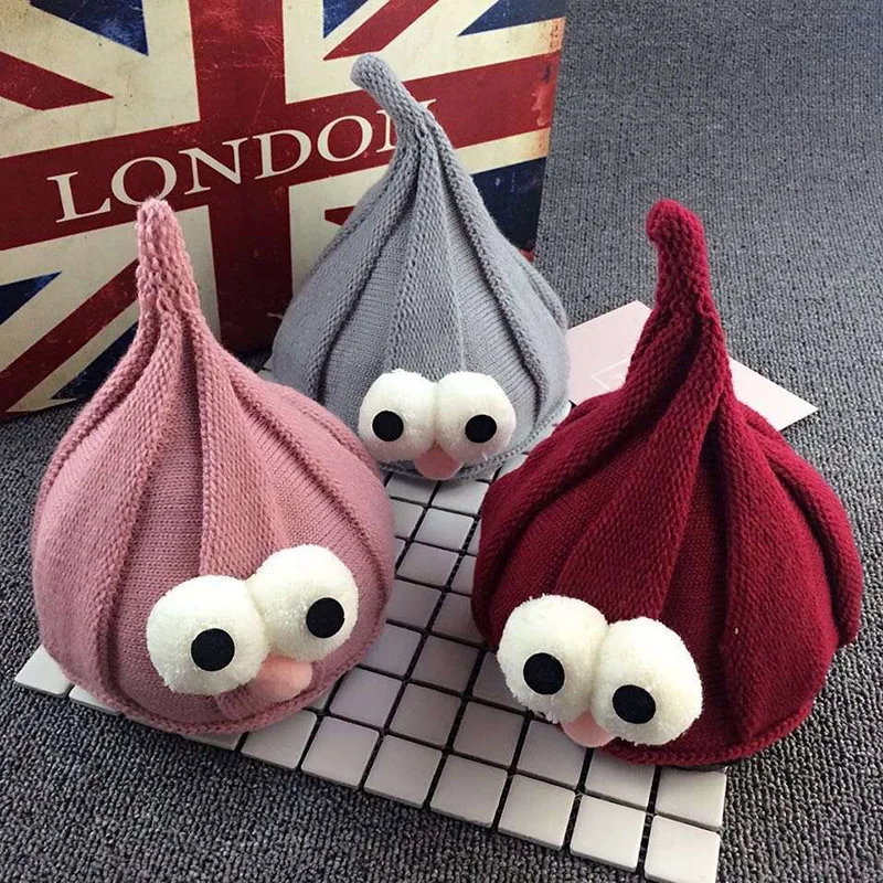 

Winter Knitted Baby Hat Cute Big Eyes Newborn Boy Girl Bonnet Warm Kids Beanie For Boys Girls Baby Cap casquette enfant