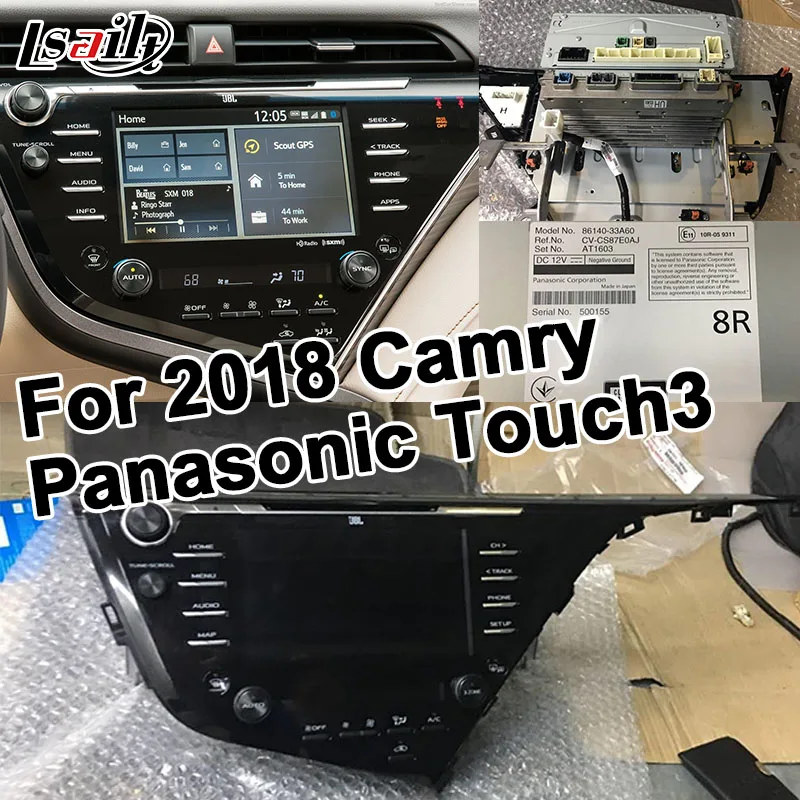 Lsailt Android navegación GPS para Toyota Camry Touch 3 modelo Panasonic caja de interfaz de vídeo con opción carplay Lsailt Android navegación GPS para Toyota Camry Touch 3 modelo Panasonic caja de interfaz de vídeo con opción carplay