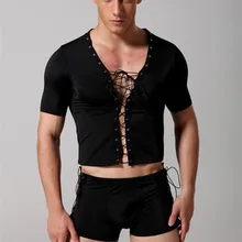 Мужские сексуальные Шейперы, дышащая майка, обернутая шлейка-жилетка, обтягивающее нижнее белье для геев, подиумная сцена