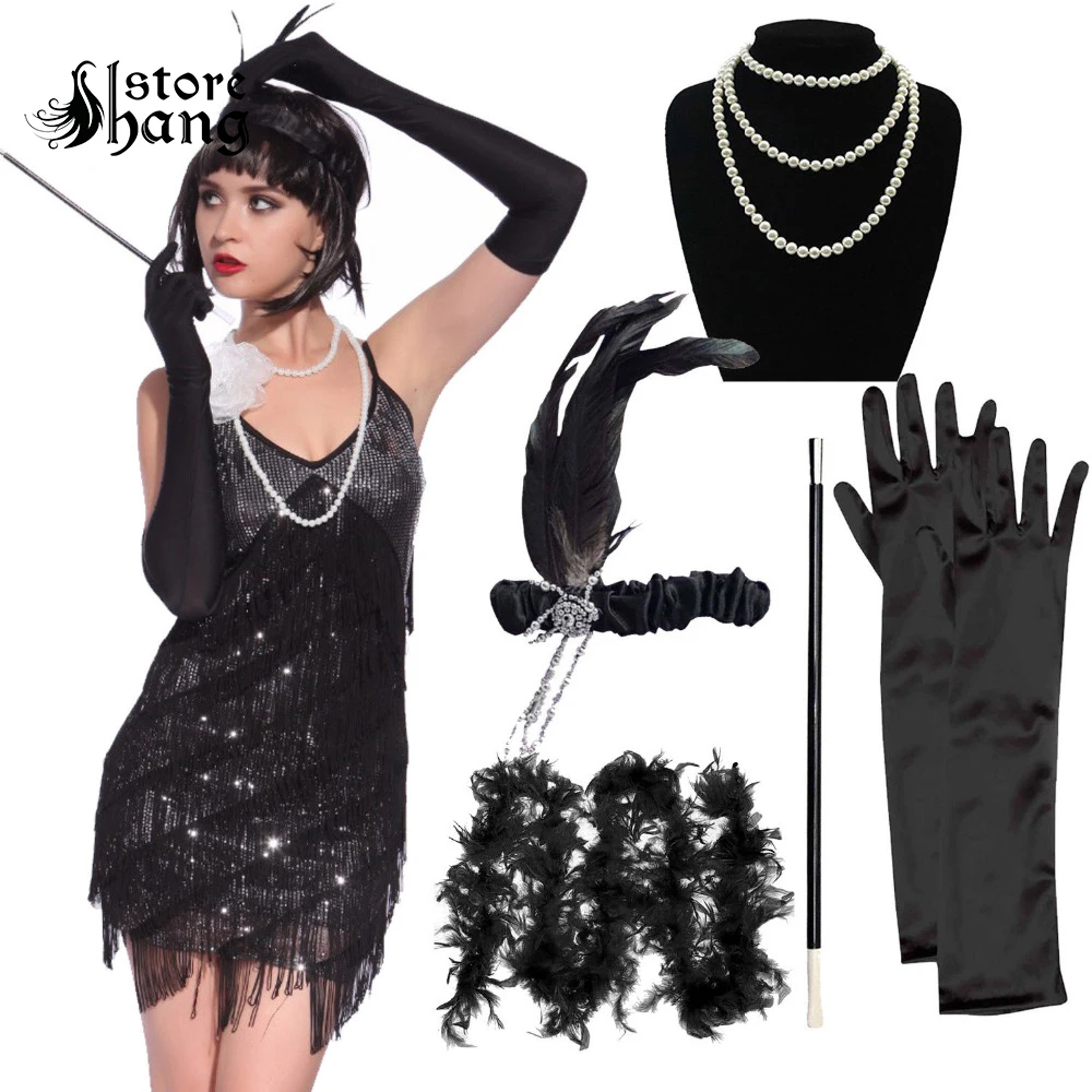 1920 s Costume de fille clapet tenue Charleston Gangster Gatsby