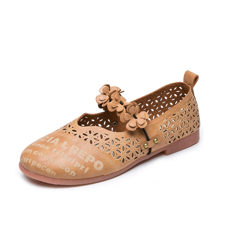 Оригинальные женские туфли на плоской подошве ручной работы в этническом стиле с цветочным принтом, новинка 2019 года, весенние туфли с