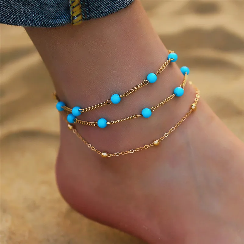 Богемные браслеты с искусственным жемчугом в разных стилях, браслеты на ногу для женщин, модные летние ножные цепочки, подарок для вечерние