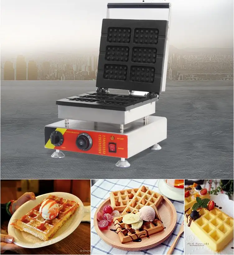 Buy 110V 220V Electric Waffle Maker Machine 6pcs