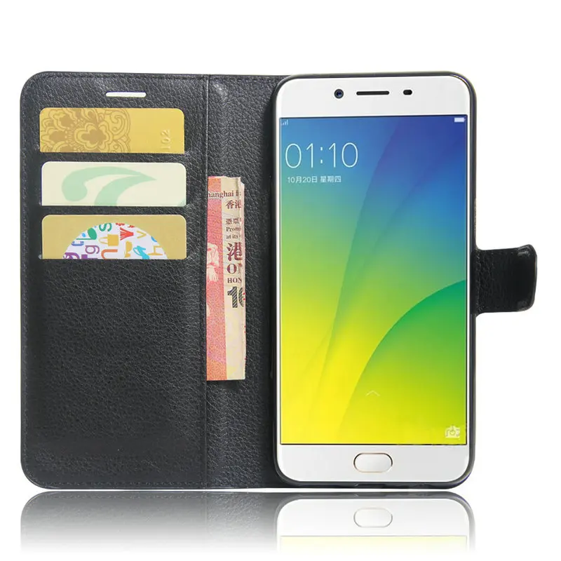 

Luxury Flip Leather Case cover For OPPO F3 Plus CPH1613 6" Back Cover Housing Wallet case shell+Card+Stand