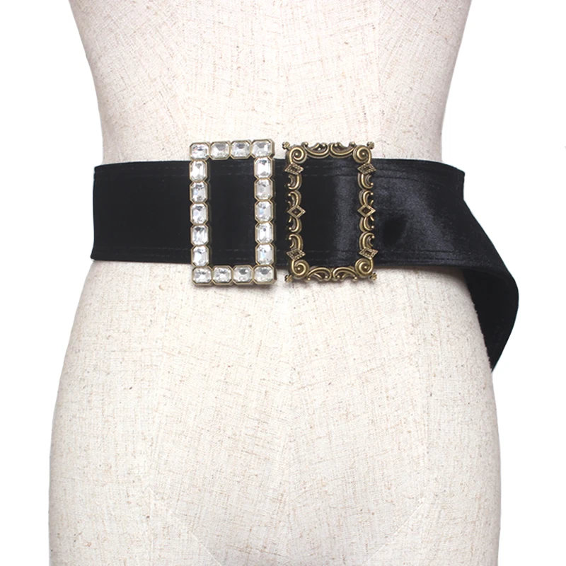 

New Style wide Belt Women Retro Corset Velvet Wide High WaistBand Fashion Belts accessories