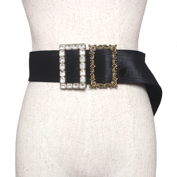 

New Style wide Belt Women Retro Corset Velvet Wide High WaistBand Fashion Belts accessories
