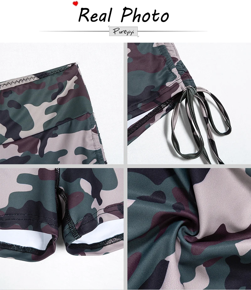 Women Casual Scrunch Green Camouflage Shorts Fashion Casual Yogaing Gyms Camo High Waist Booty Butt Shorts (14)