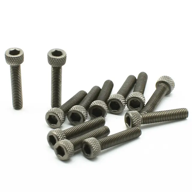 M3 Titanium Bolt M3 bolts Original Color Not polished Knurled Hexagon