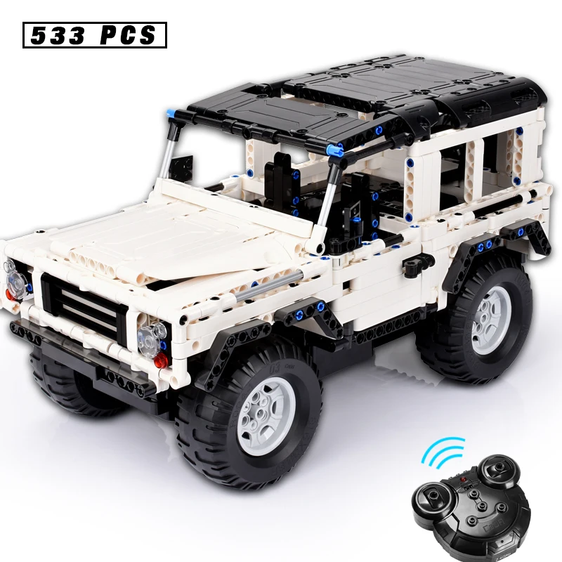 

533pcs Technic Enlightenment Series Toy Car Model Building Blocks Set Remote Controlled SUV Compatible Legoed Brick for Children