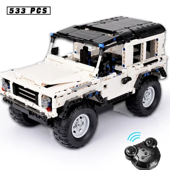 

533pcs Technic Enlightenment Series Toy Car Model Building Blocks Set Remote Controlled SUV Compatible Small Brick for Children