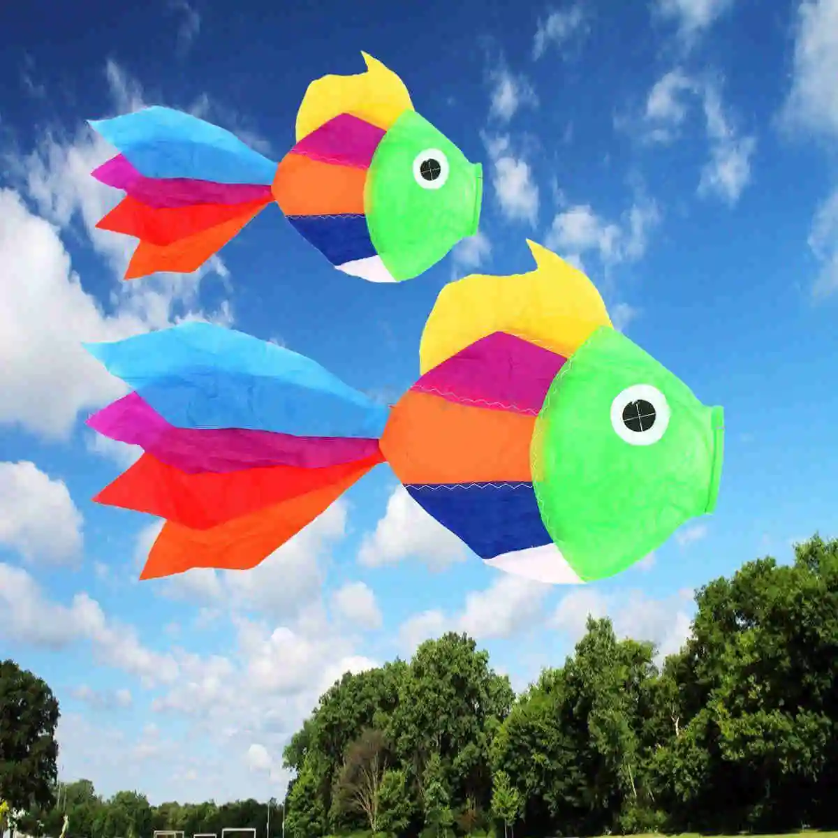 Rainbow Fish Windsock Streamer Kite Outdoor Sports Garden Tent Festival Flag New Colorful