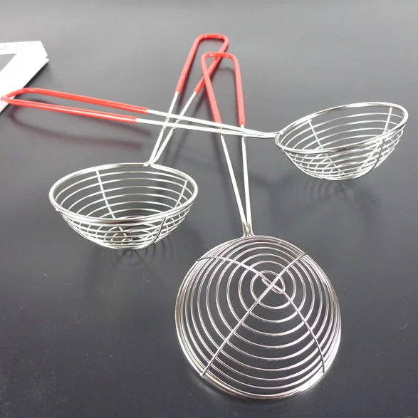 

New design wholesale cheap stainless steel pearl tapioca pearl colander tea set utensil colander metal strainer
